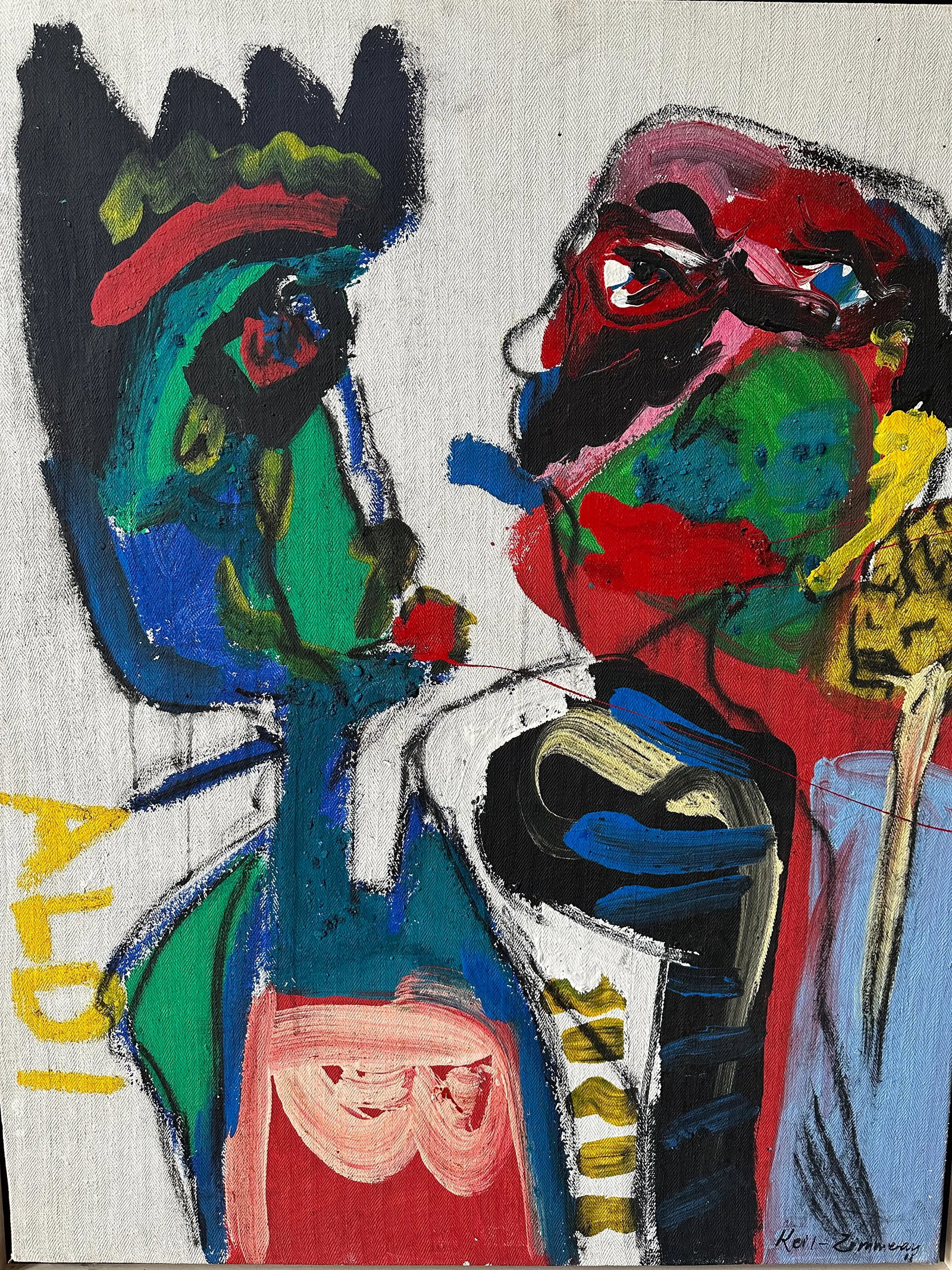 Rare Large Scale Peter Keil Painting, 1988 - Junge Wilde Collection - 2