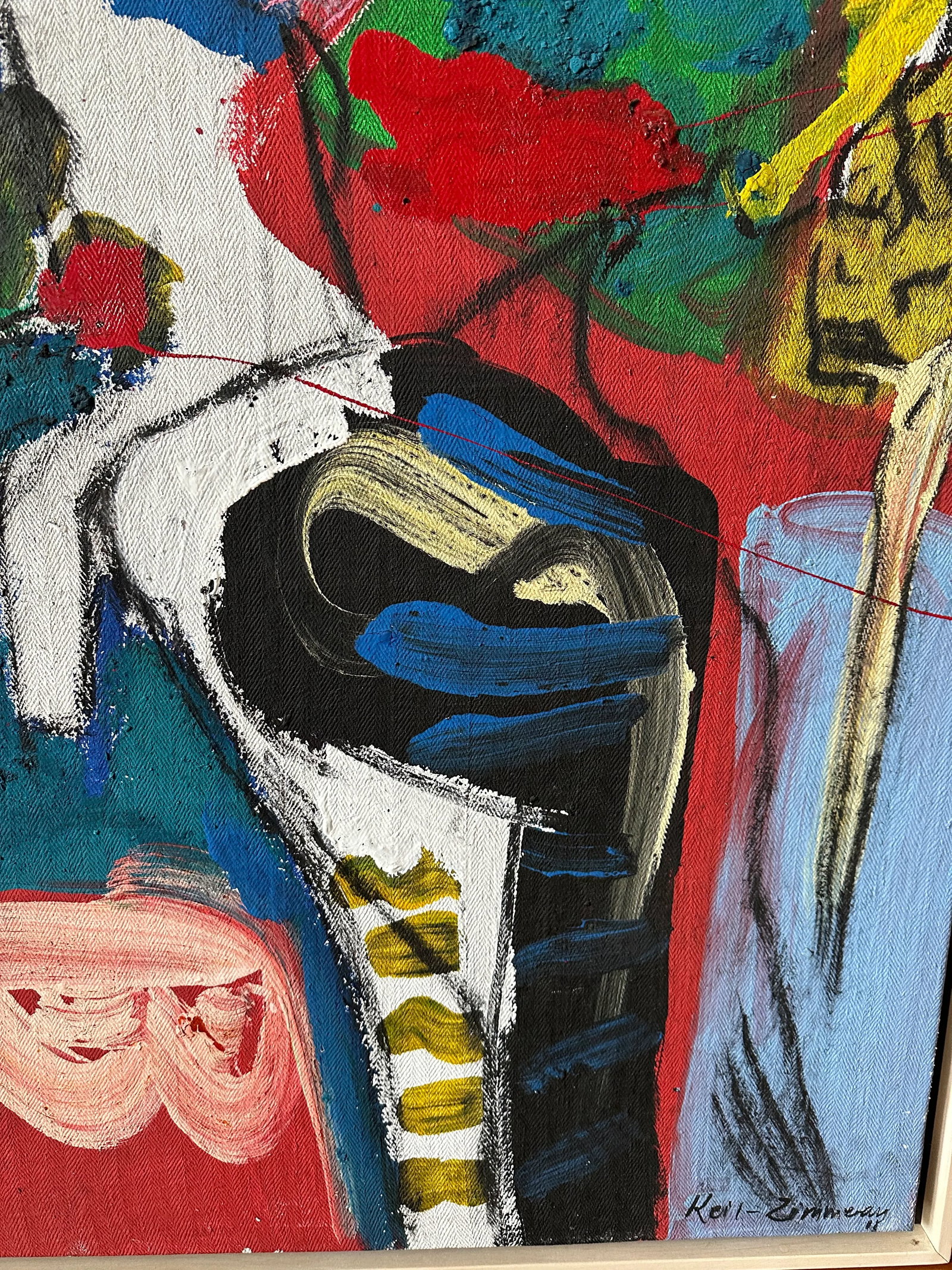 Rare Large Scale Peter Keil Painting, 1988 - Junge Wilde Collection - 7