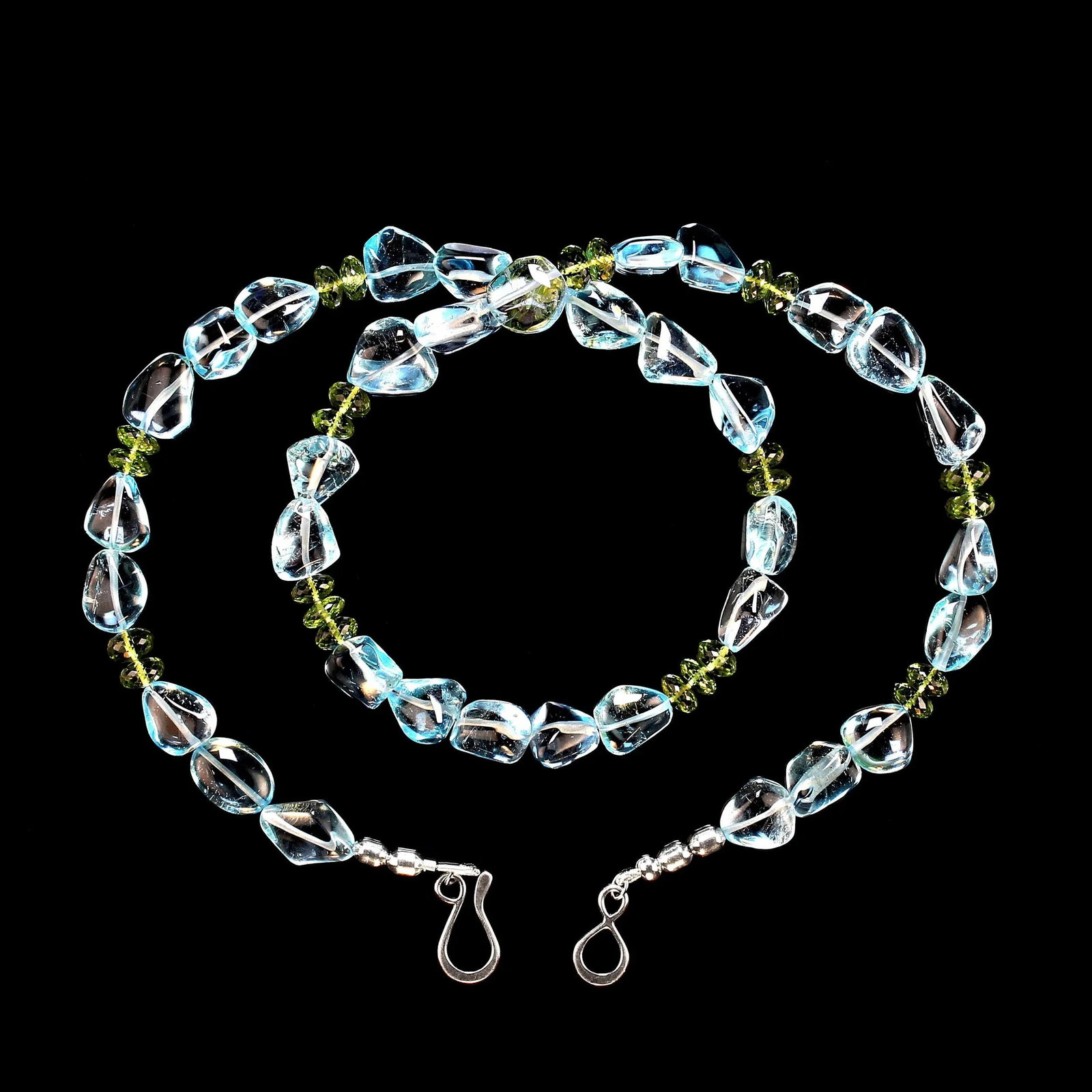 Blue Topaz & Peridot Necklace - 3