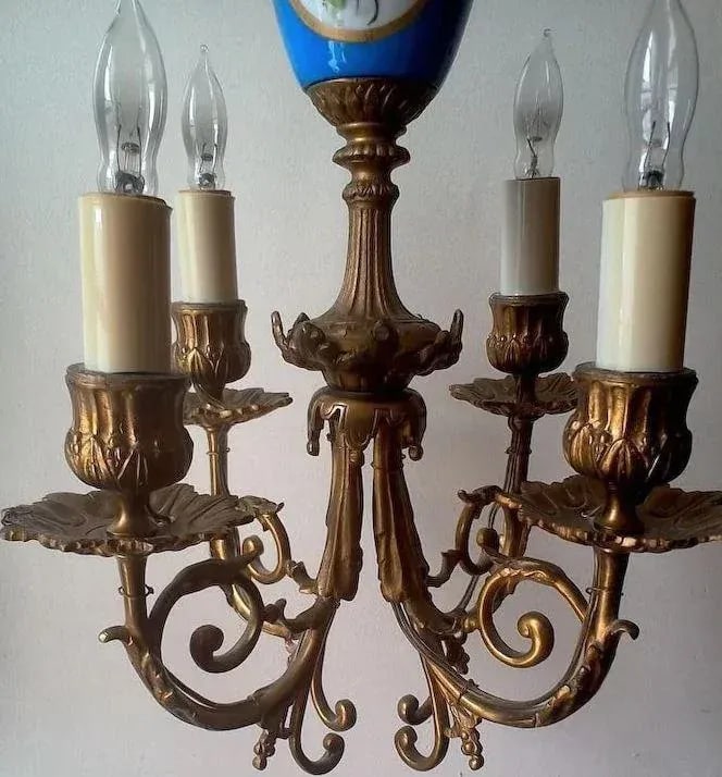 Floral Pendant Lights or Sconces - a Pair - 8