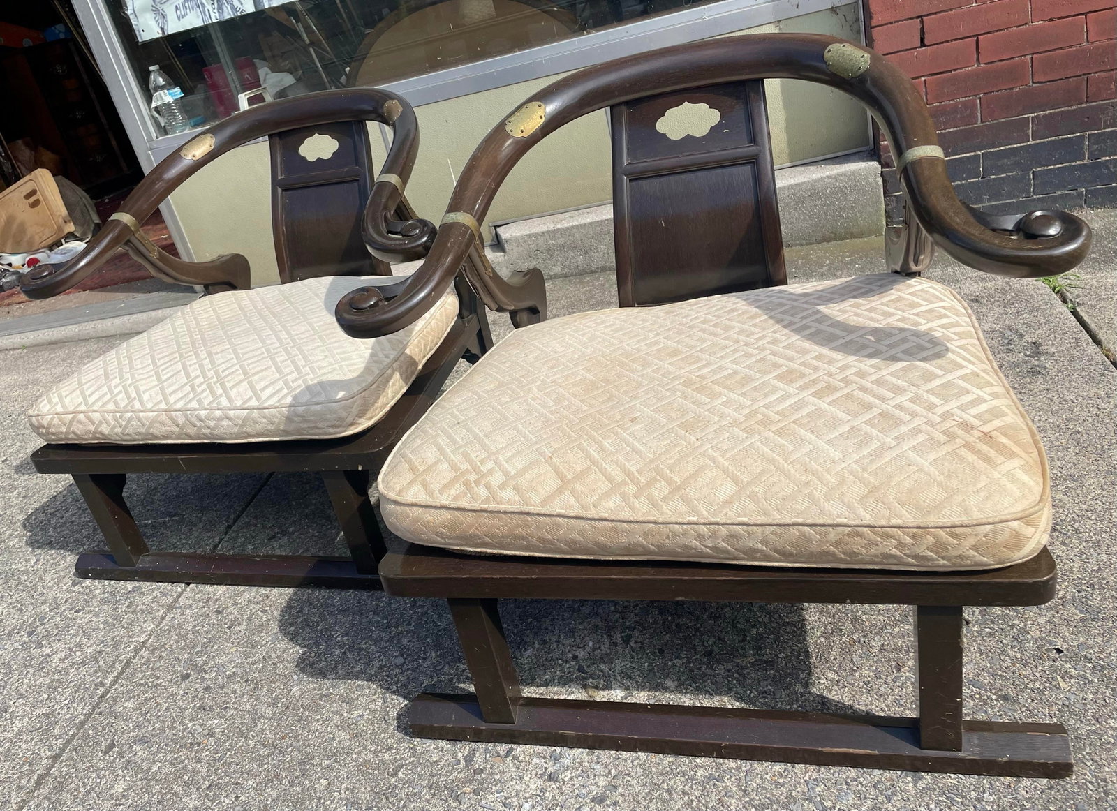 Baker Furniture Far East Collection Arm Chairs #2510 by Michael Taylor - a Pair - 11
