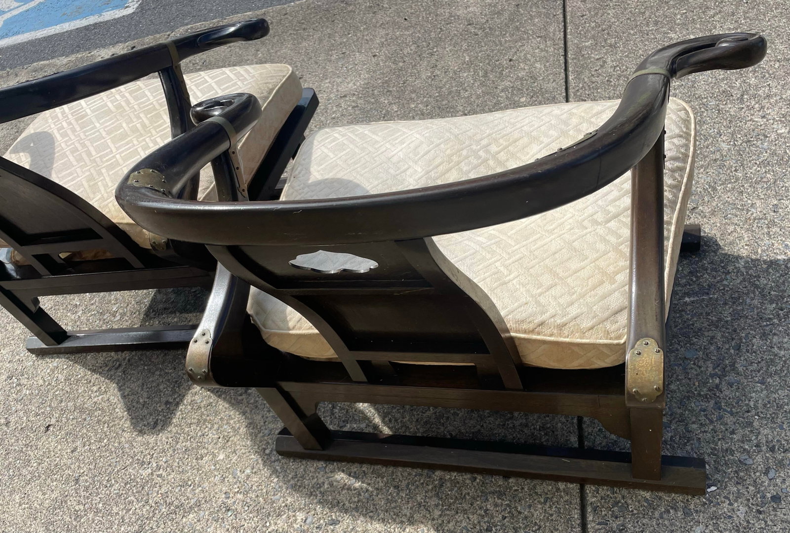 Baker Furniture Far East Collection Arm Chairs #2510 by Michael Taylor - a Pair - 7