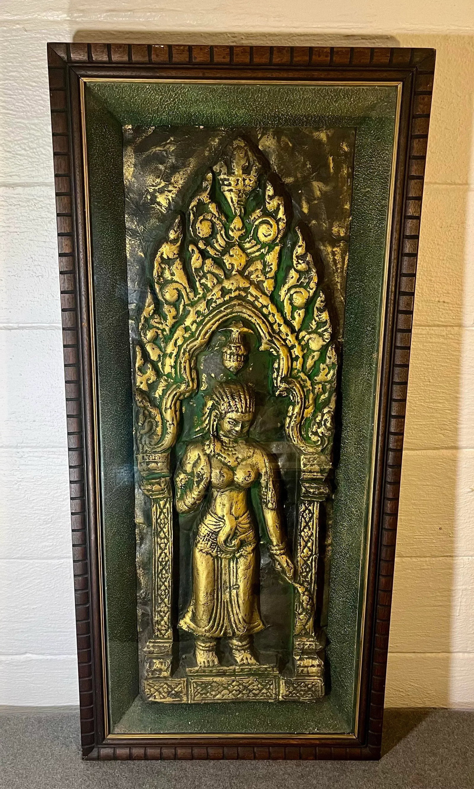 Mid 20th Century High Relief Angkor Wat Temple Rubbing, Cambodia - 4