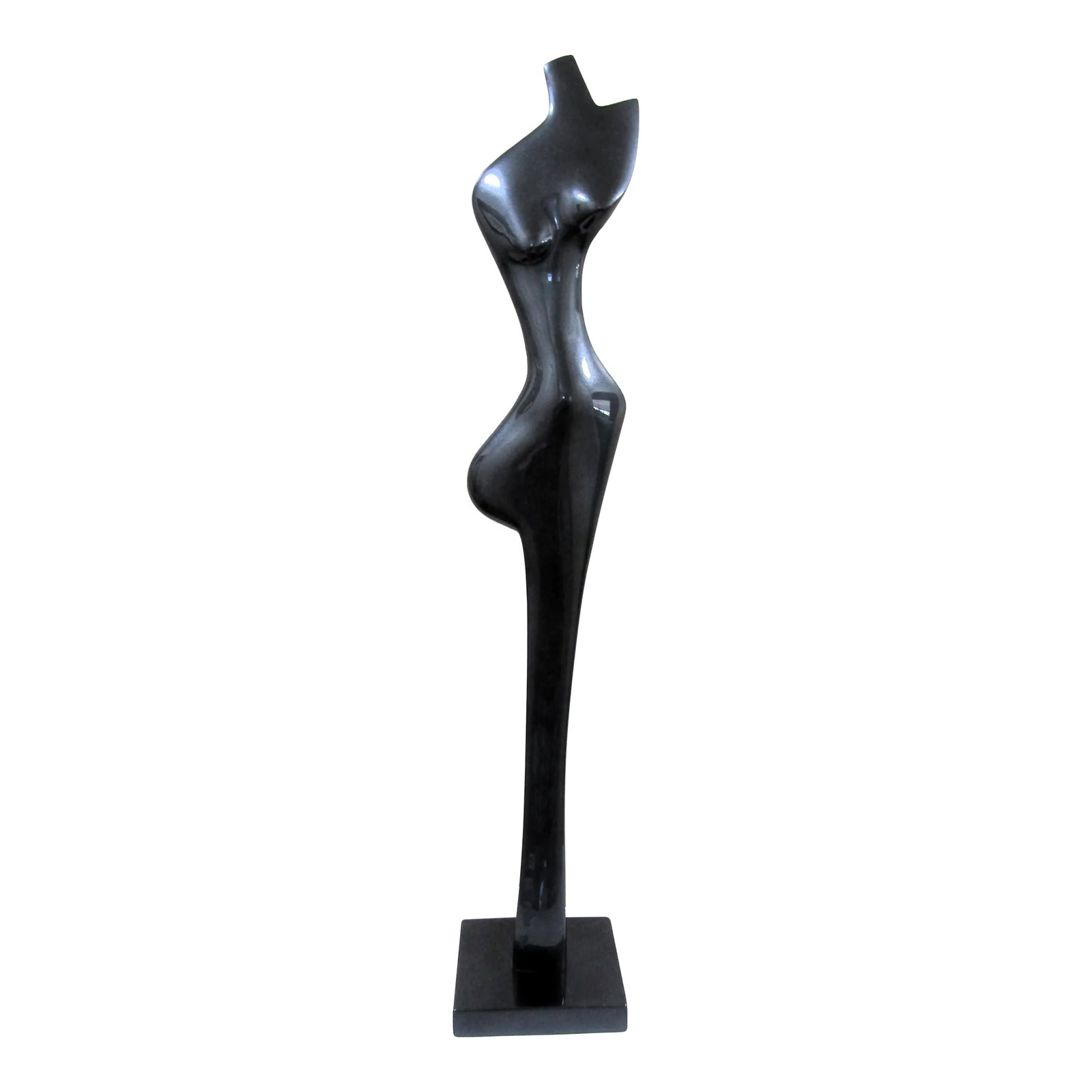 James Myford Aluminum Sculpture "Single Elongated Form" Dark Blue 1999 Signed: James Myford (1940-2014) Aluminum Sculpture "Single Elongated Form" Dark Blue 1999 Hand Signed and Numbered 3/3. The dark blue is so deep, it resembles black. The aluminum has a glass like finish.