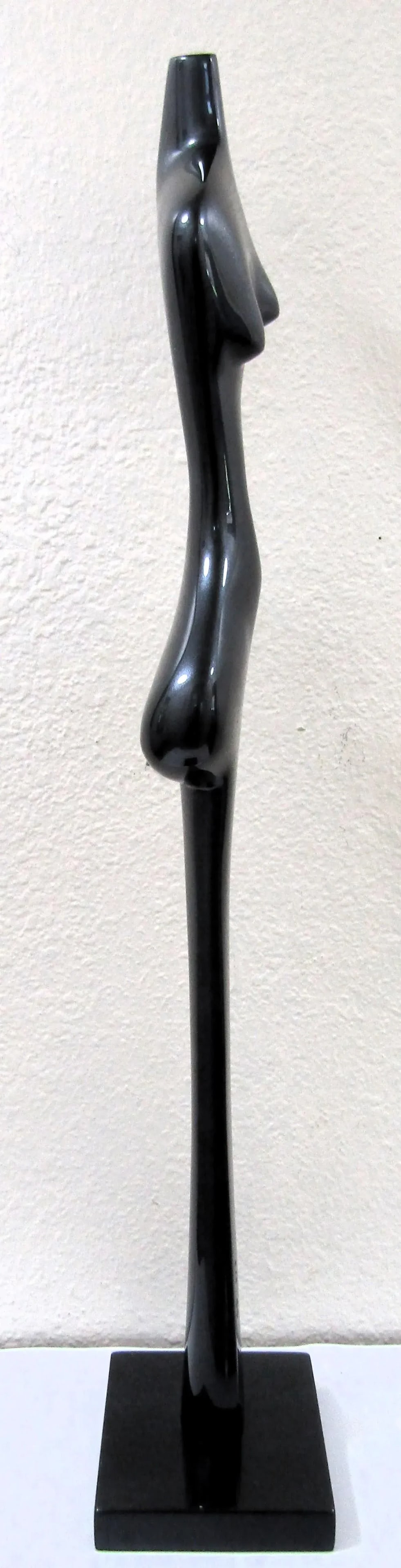 James Myford Aluminum Sculpture "Single Elongated Form" Dark Blue 1999 Signed - 3