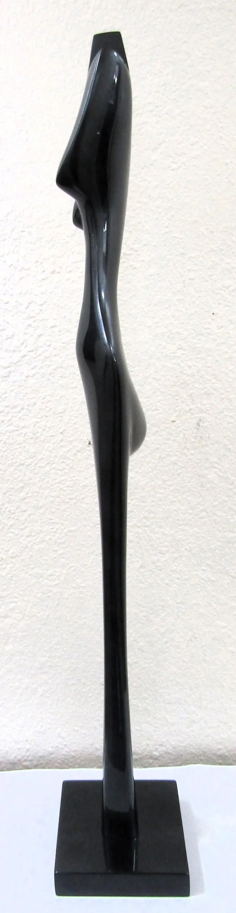 James Myford Aluminum Sculpture "Single Elongated Form" Dark Blue 1999 Signed - 6