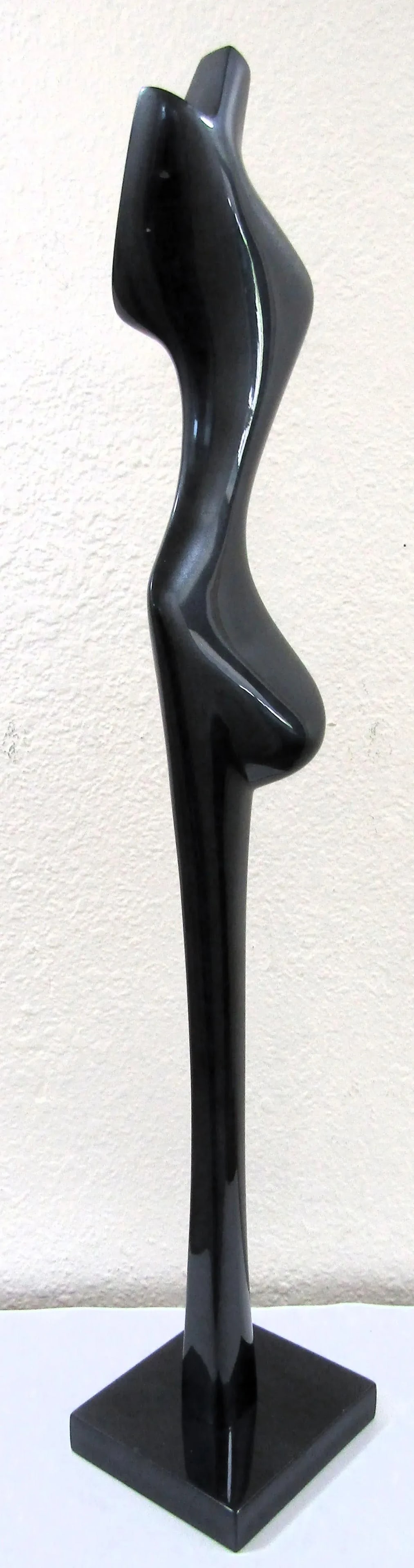 James Myford Aluminum Sculpture "Single Elongated Form" Dark Blue 1999 Signed - 7