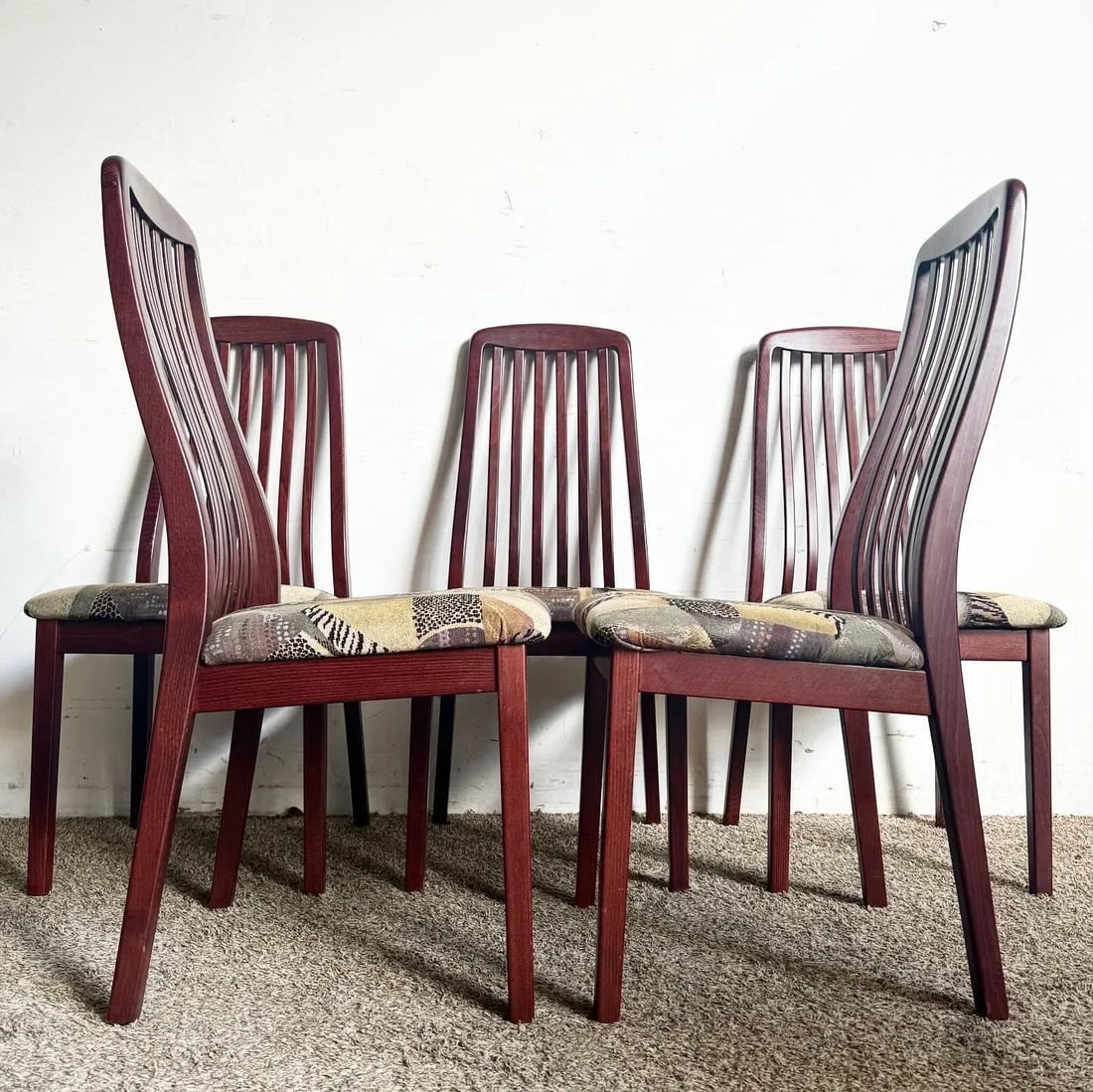 Mid Century Modern Italian Rosewood Dining Chairs by A. Sibau - Set of 6 - 3
