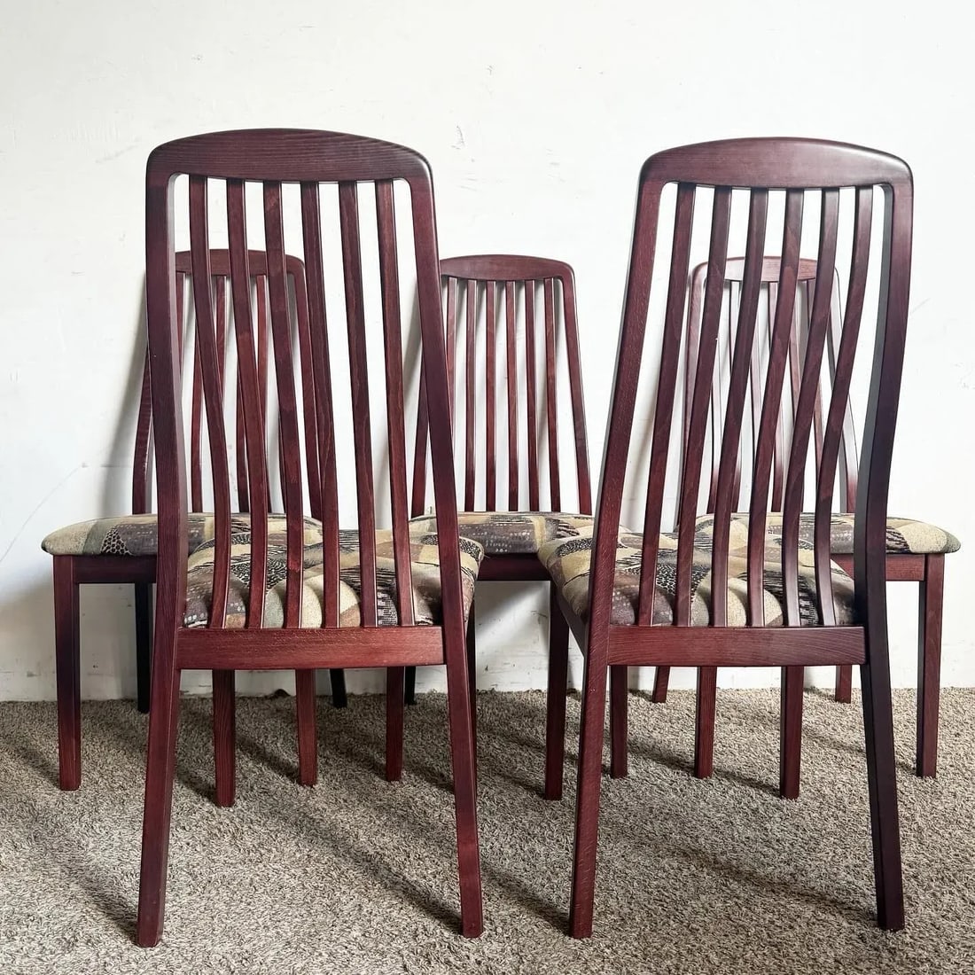 Mid Century Modern Italian Rosewood Dining Chairs by A. Sibau - Set of 6 - 4