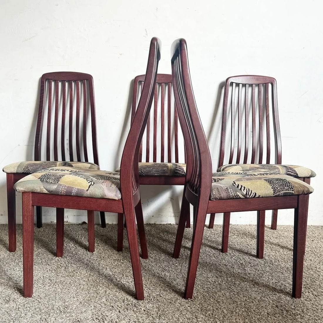 Mid Century Modern Italian Rosewood Dining Chairs by A. Sibau - Set of 6 - 5