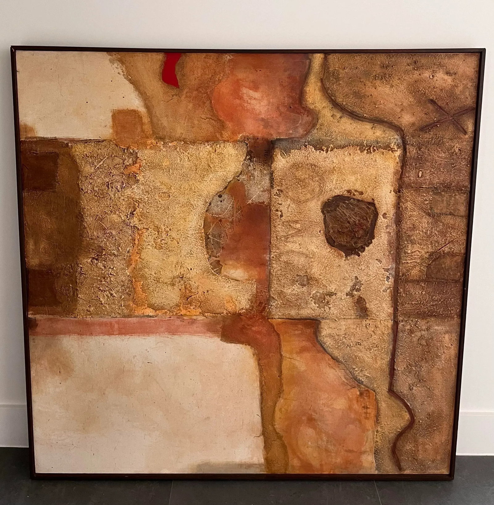 Mid Century Large Mixed Media Abstract Painting - 2