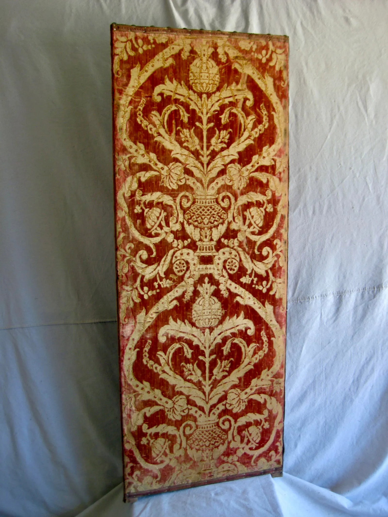 Venetian Silk Cut Velvet Panel Wall Tapestry 17 Century - 11
