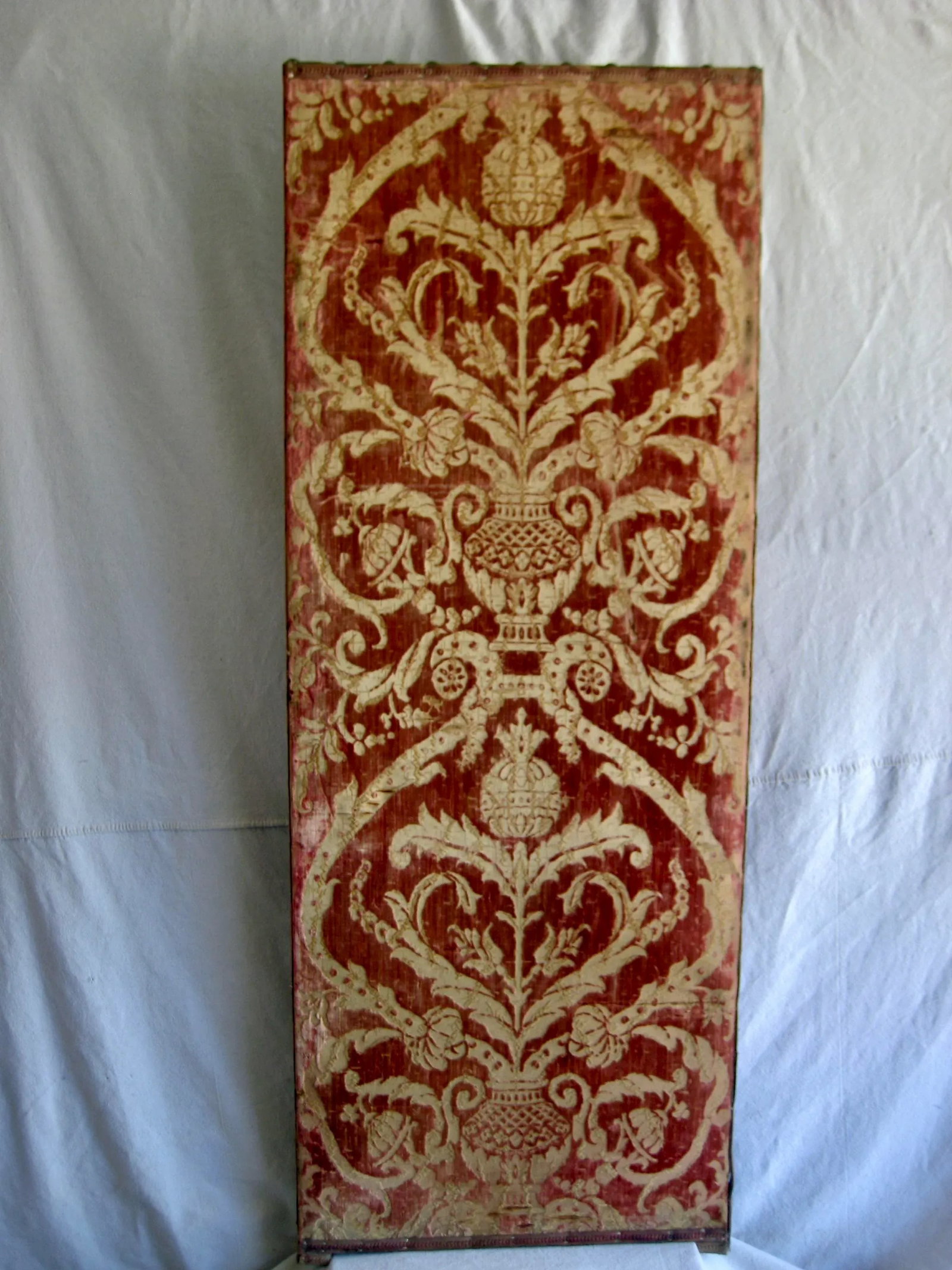 Venetian Silk Cut Velvet Panel Wall Tapestry 17 Century - 2