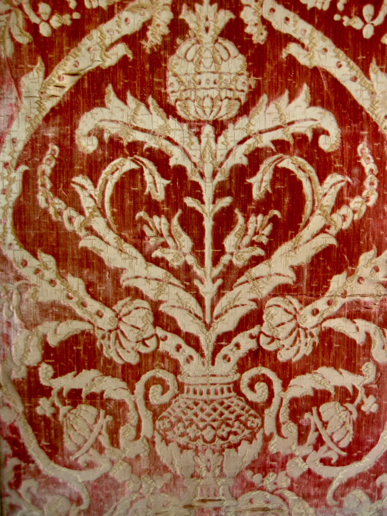 Venetian Silk Cut Velvet Panel Wall Tapestry 17 Century - 6