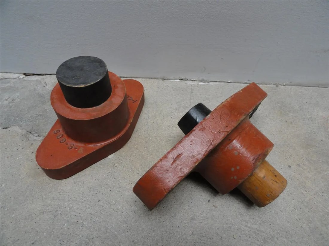 Set of 11 Industrial Wood Foundry Patterns & Casting Molds – Sculptural Decorative Objects - 6