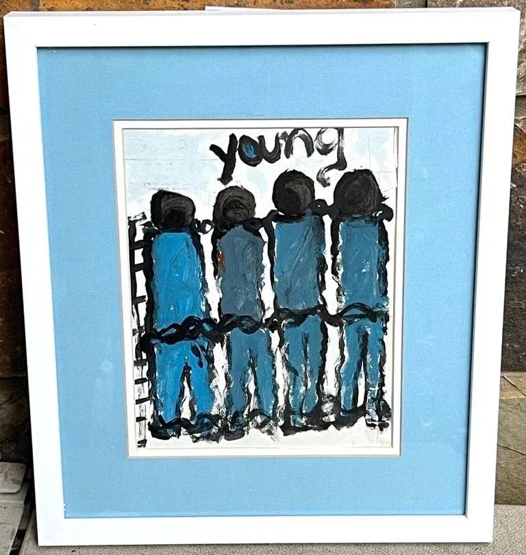 Late 20th Century 'Prisoners' by Purvis Young - 2