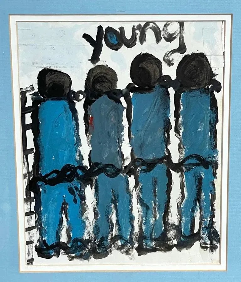 Late 20th Century 'Prisoners' by Purvis Young - 8