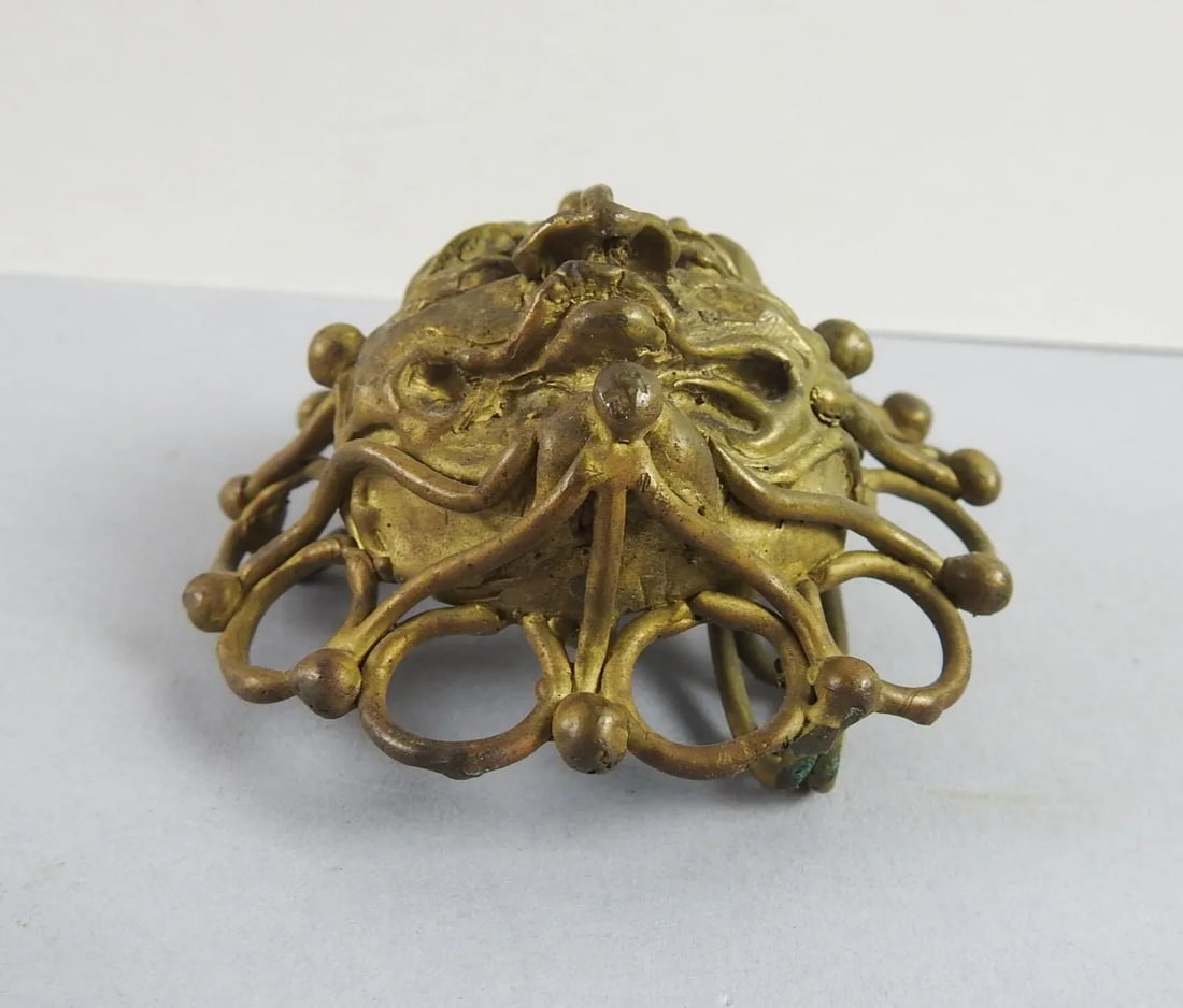 Cast Brass Handmade Jester Belt Buckle Artist Studio - 3