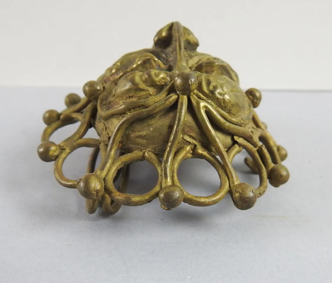 Cast Brass Handmade Jester Belt Buckle Artist Studio - 4
