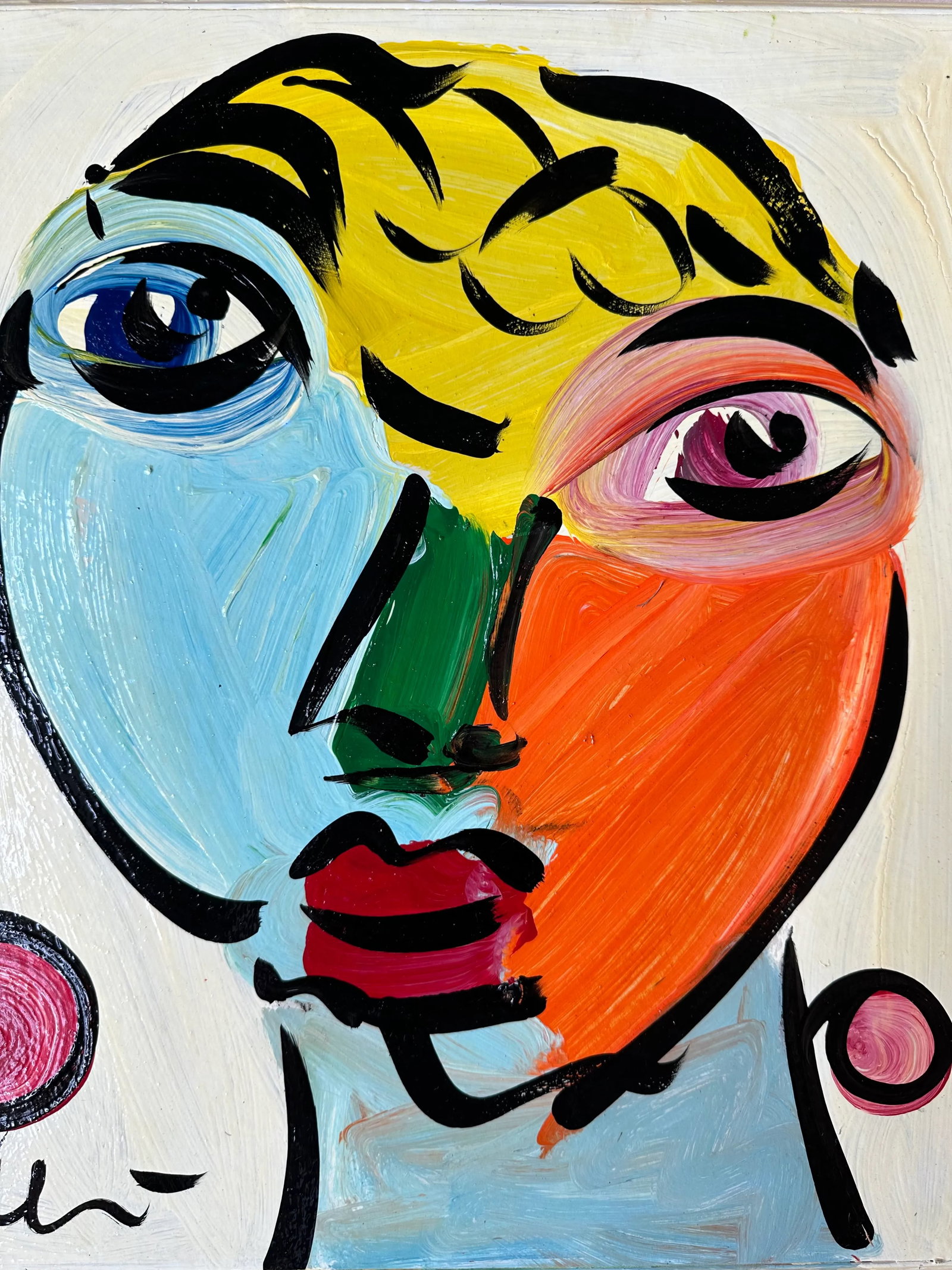 Original Abstract Portrait Painting by Peter Keil - 2