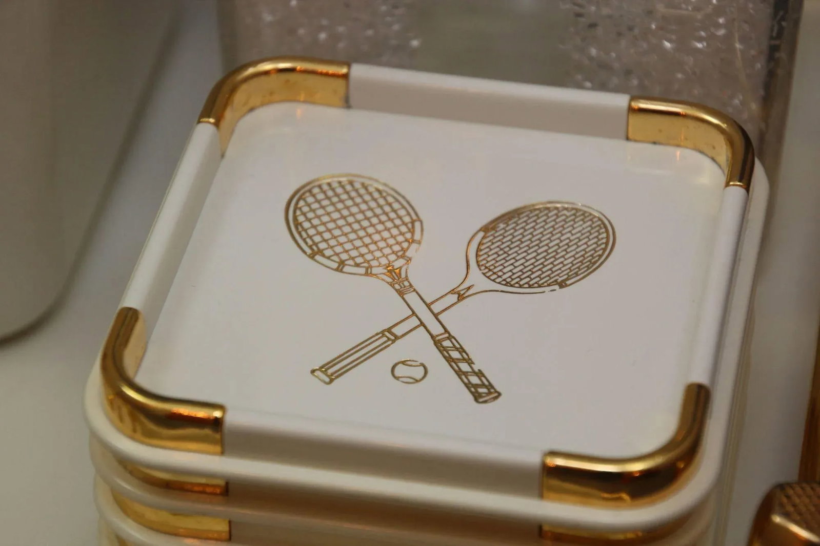 Hans Turnwald White Golf and Tennis Ice Buckets Wine Cooler Tray Set 1970s - 6