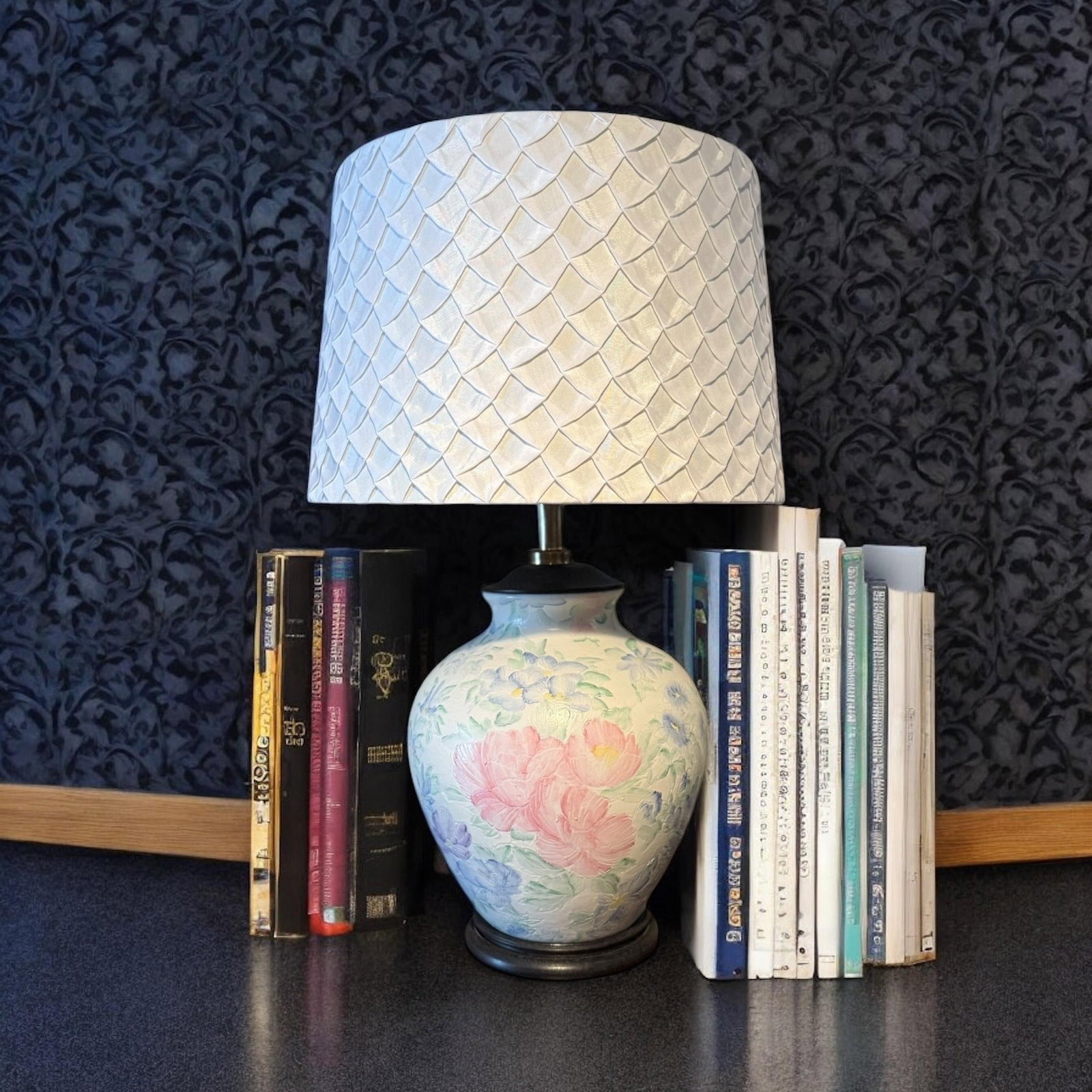 Chinoiserie Large Hand Painted Table Lamp Ginger Jar Ceramic Famille Rose - 14