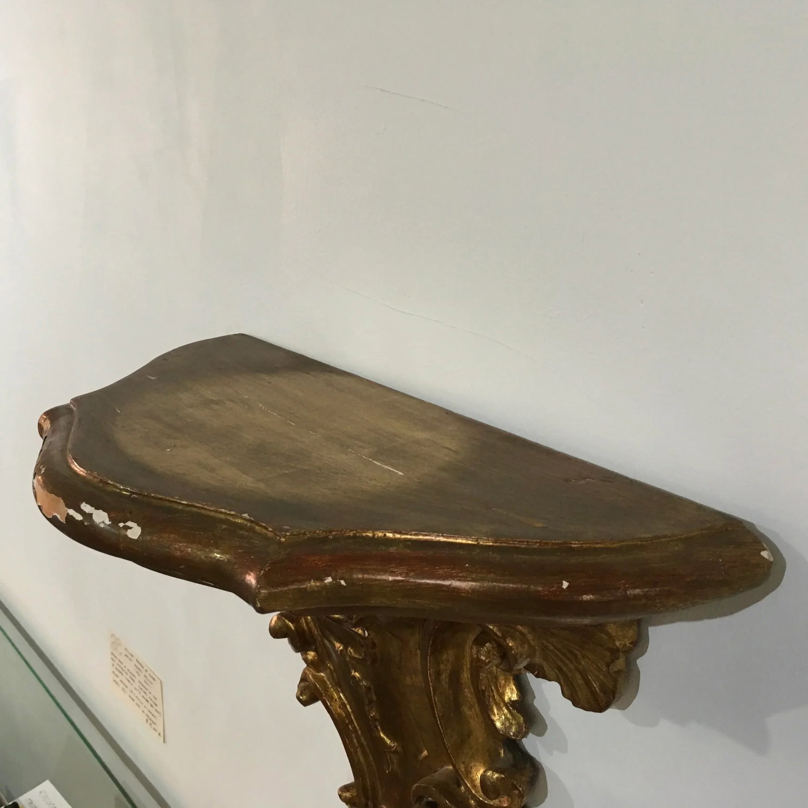 Pair of 19th Century Italian Rococo Giltwood Wall Shelves With Original Gold Leaf - 11