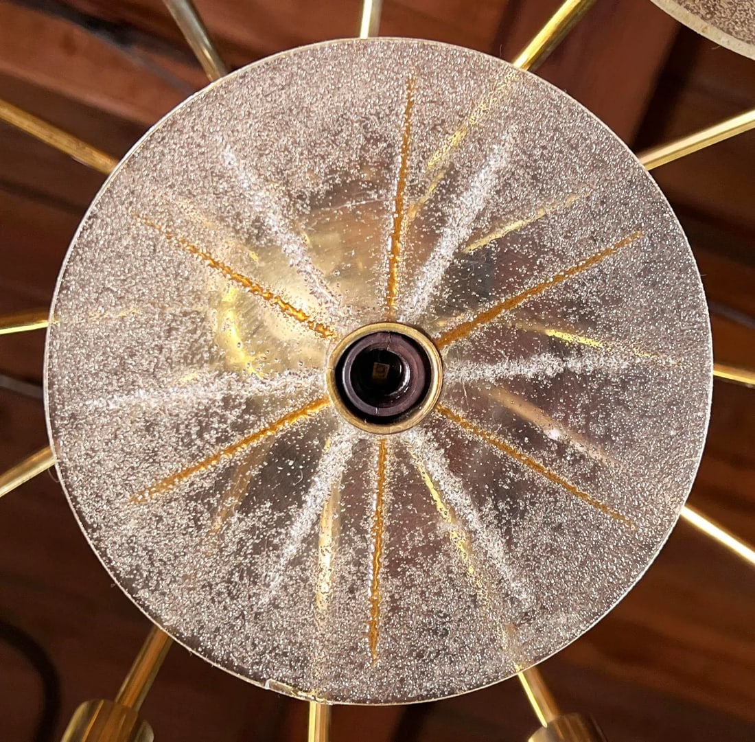 Vintage Mid Century Modern Dandelion Chandelier by Gerald Thurston for Lightolier - 4