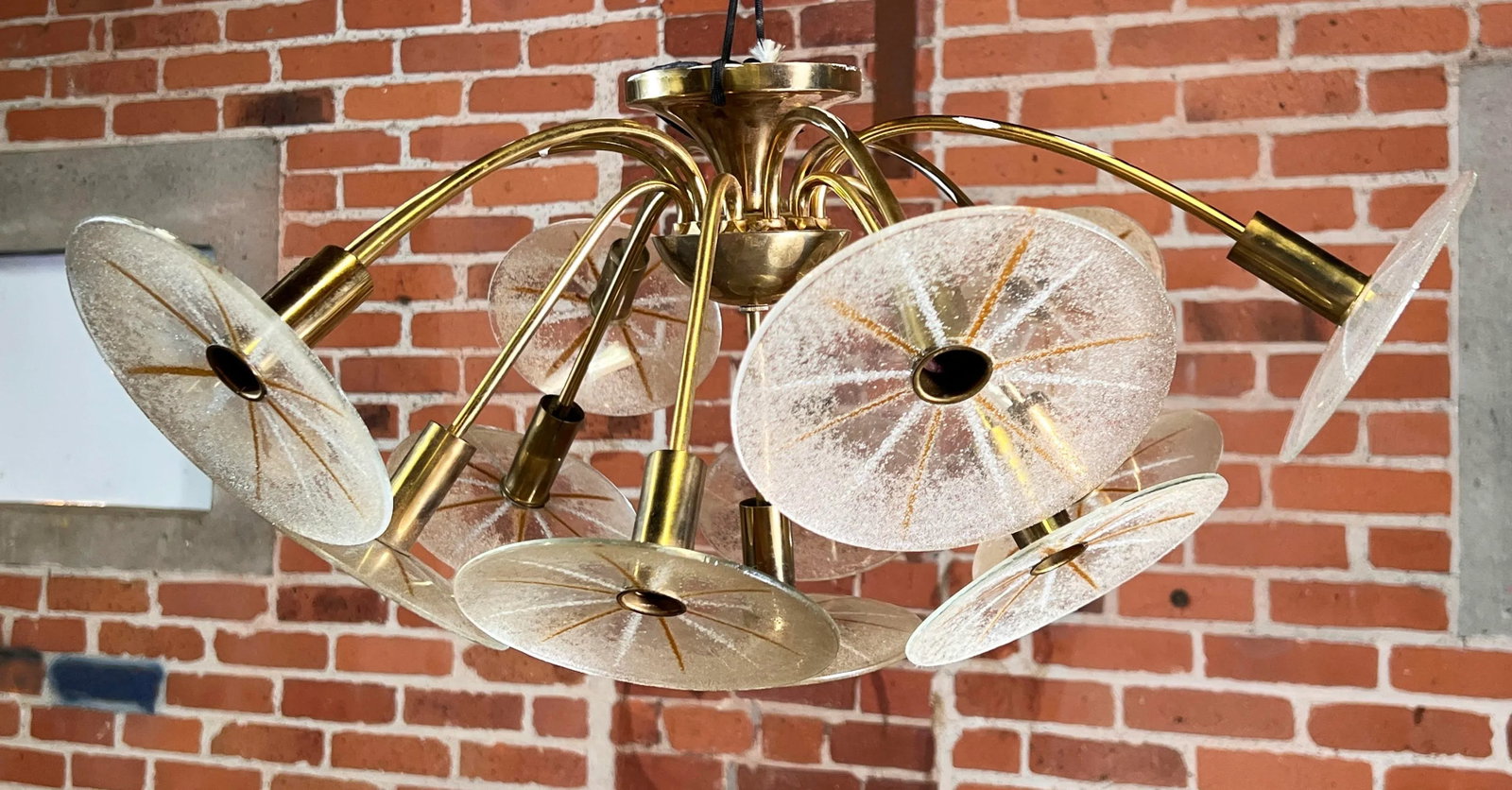 Vintage Mid Century Modern Dandelion Chandelier by Gerald Thurston for Lightolier - 7