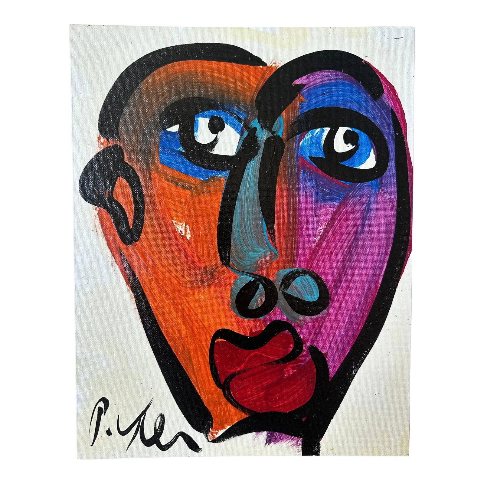 Original Peter Keil Painting: Peter Keil is a German artist who focuses primarily on abstract expressionism. Keil painted with some of the greats, including Joan Miró, Pablo Picasso, and Andy Warhol, to name a few. This is a