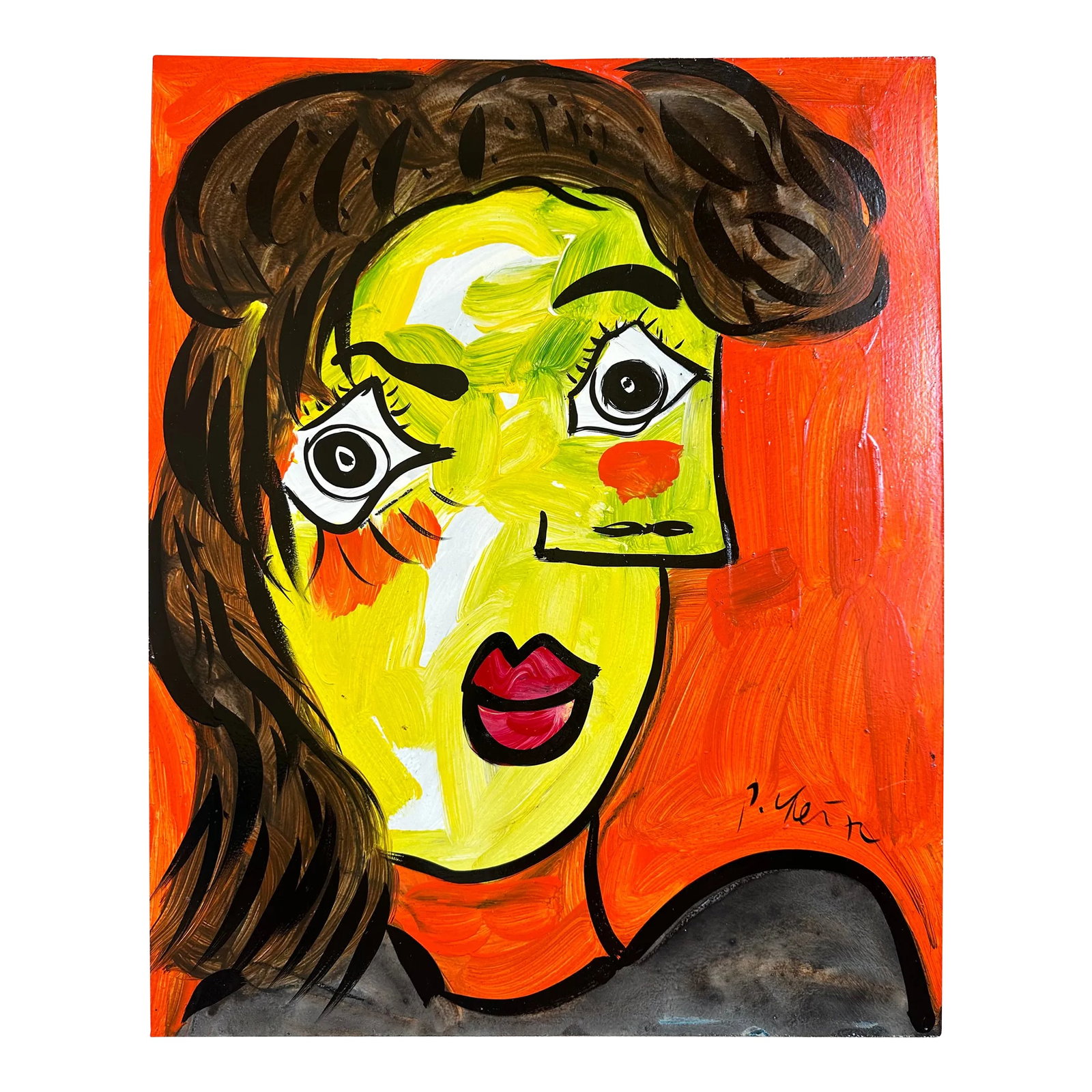 Peter Keil, 1972: Peter Keil is a German artist who focuses primarily on abstract expressionism. Keil painted with some of the greats, including Joan Miró, Pablo Picasso, and Andy Warhol, to name a few. This is a 