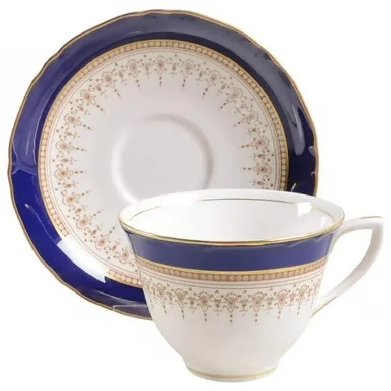 Royal Worcester Regency Royal Blue Fine Bone China Set 83 Pieces England - 5