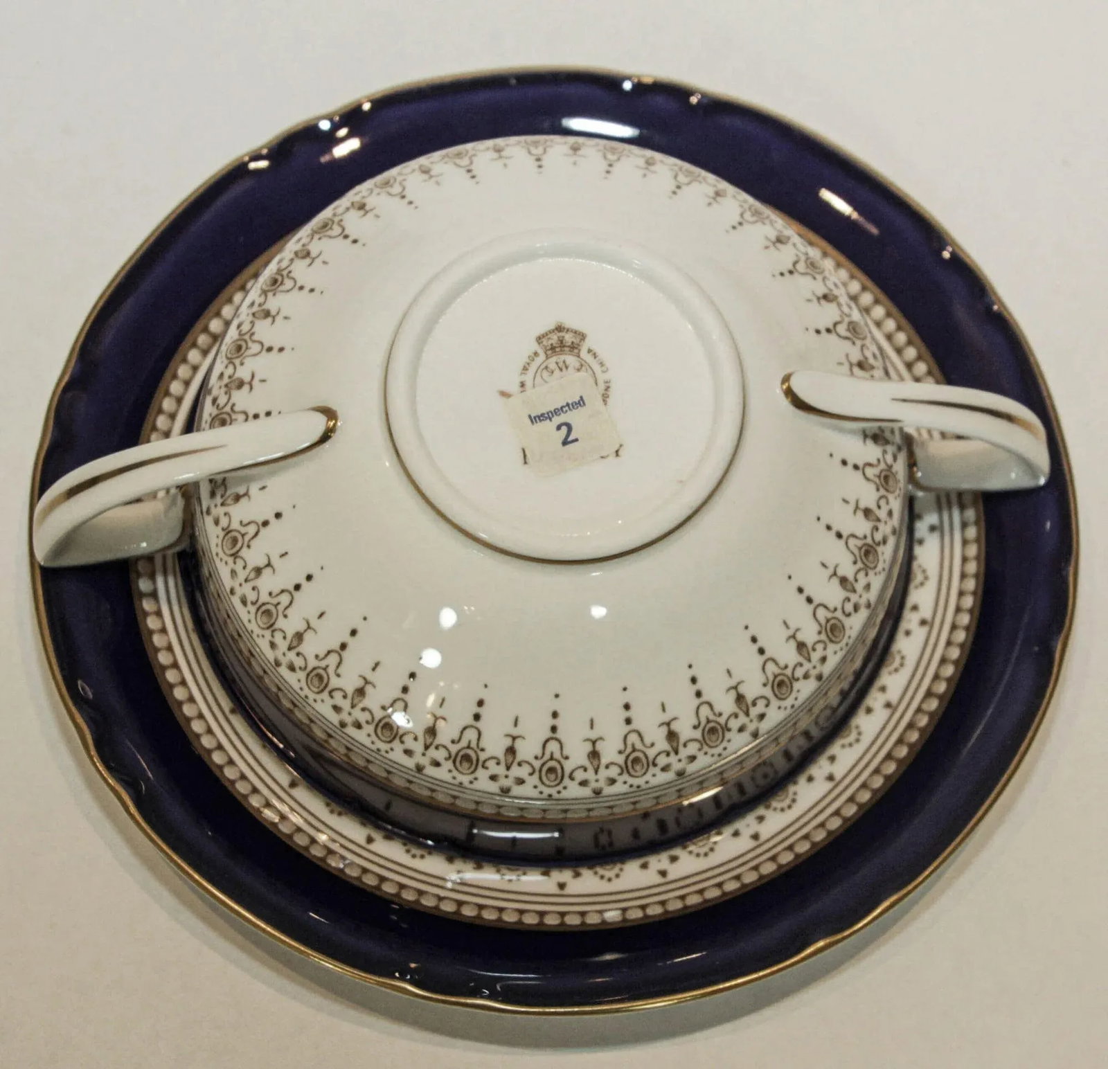 Royal Worcester Regency Royal Blue Fine Bone China Set 83 Pieces England - 9