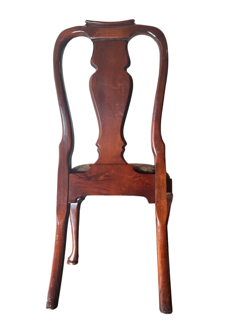 Set of 8 Hickory Chair Furniture Company Flame Mahogany Queen Anne Dining Chairs - Vintage Late 20th - 6
