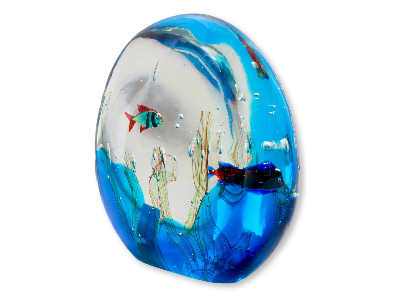 Licio Zantti Signed Murano Glass Fishbowl - 4