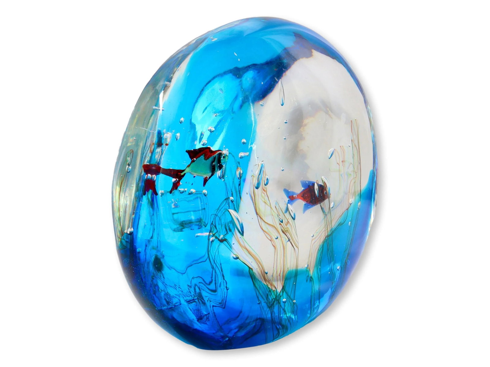 Licio Zantti Signed Murano Glass Fishbowl - 5