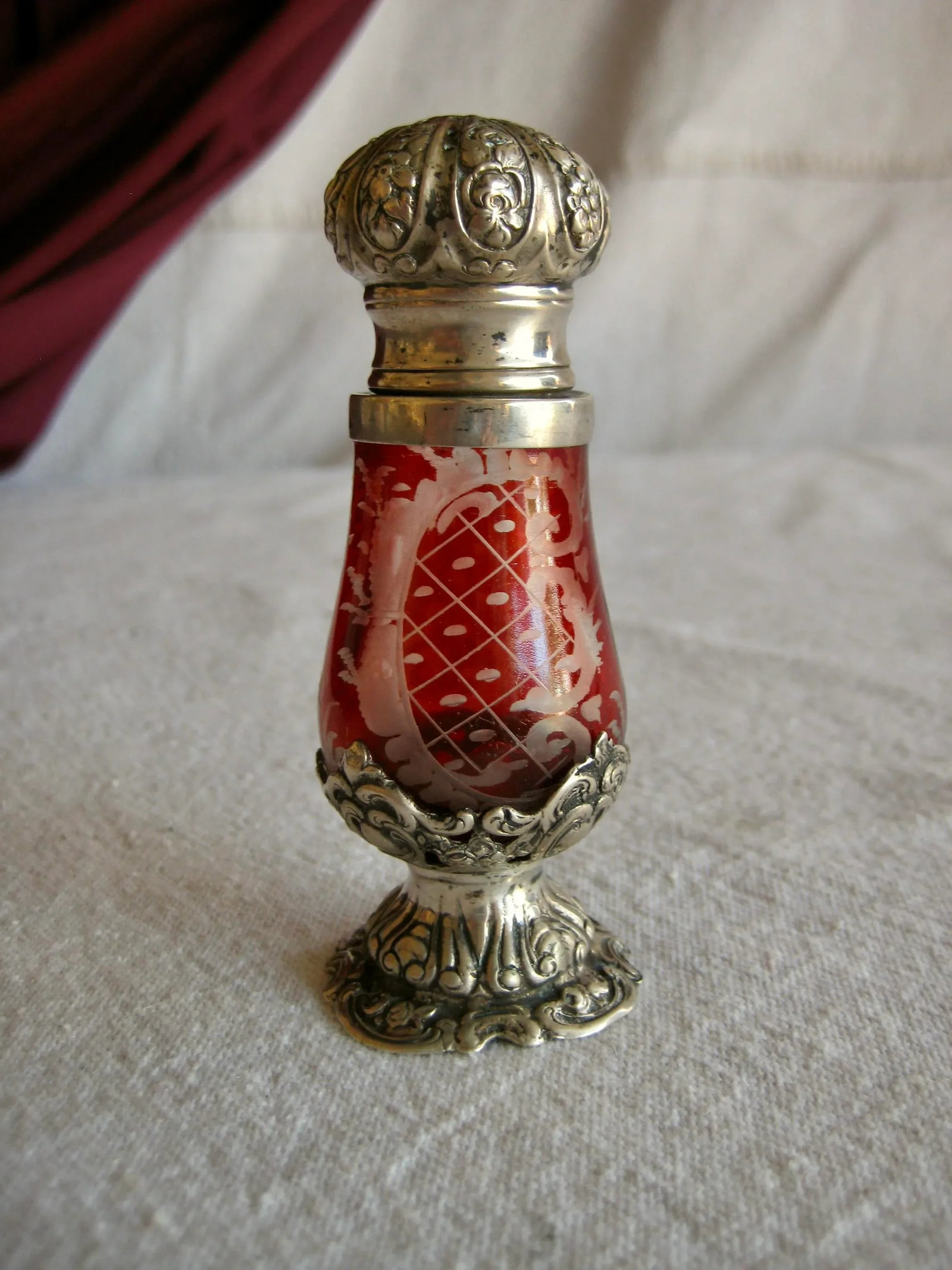 Crystal and Silver Salt Shaker, Late 18 Hundreds - 4