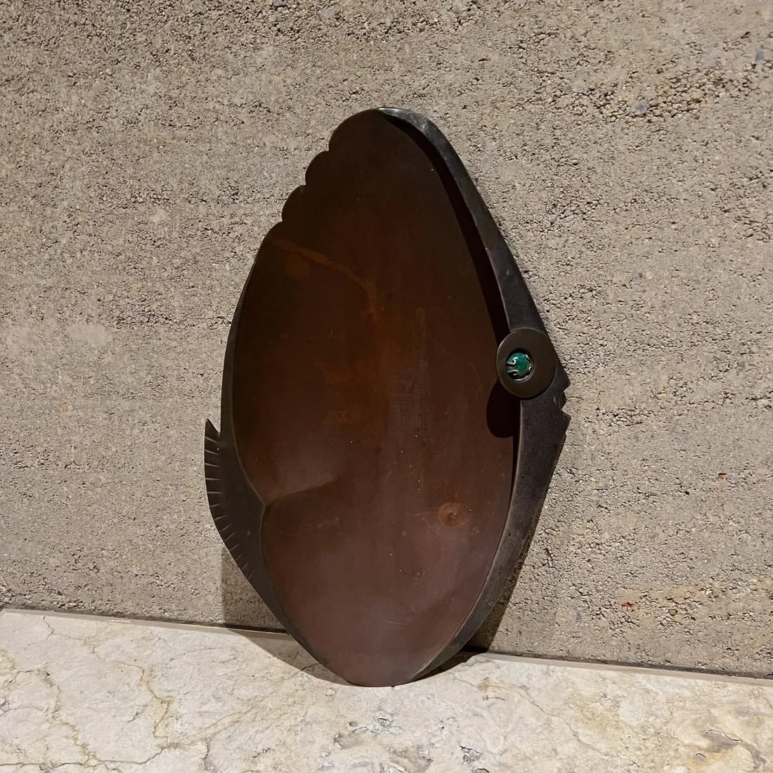 1950s Los Castillo Decorative Bronze Fish Shaped Bowl Taxco Mexico - 2