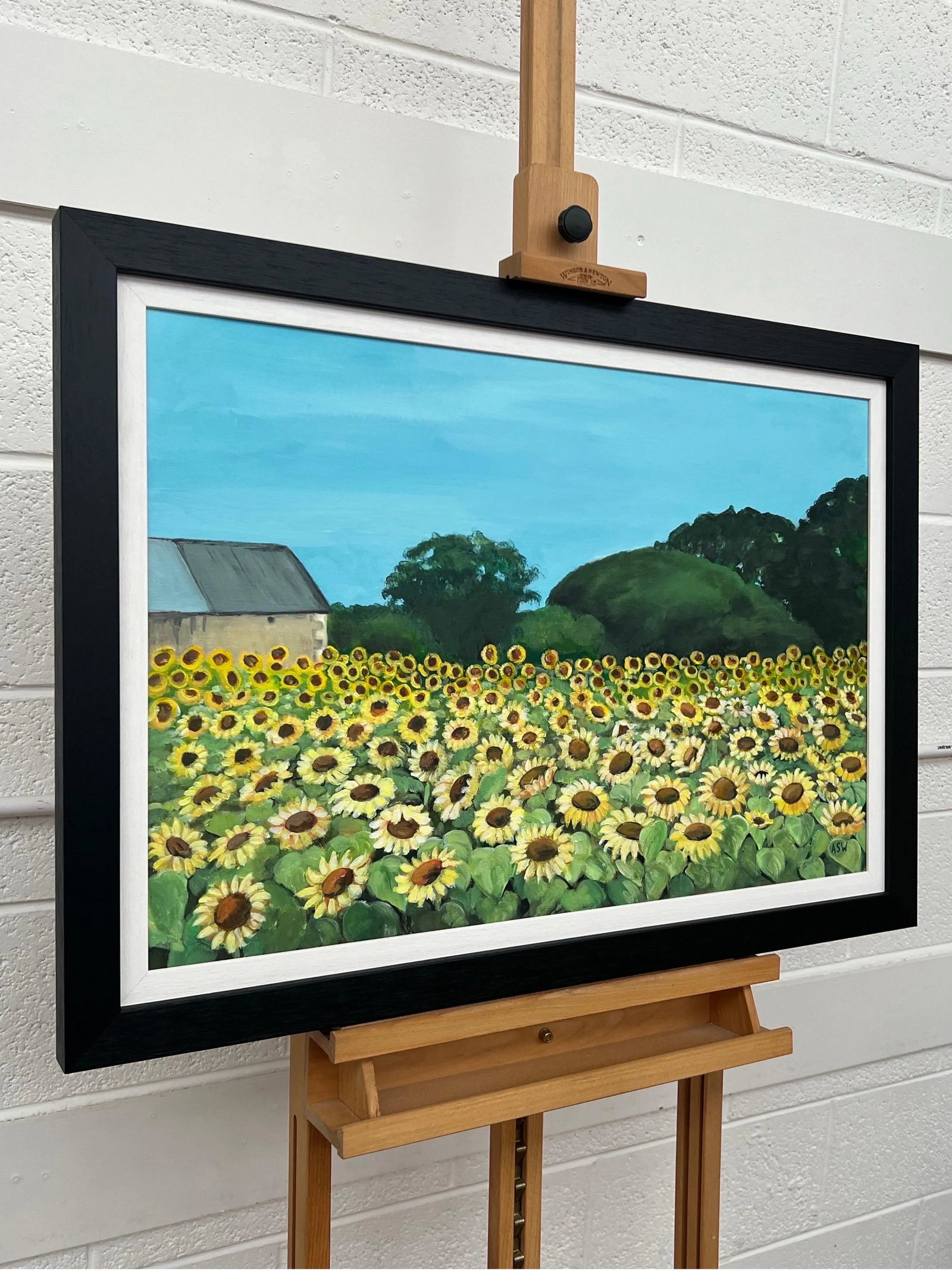 Field of Sunflowers in Summertime in France II by Contemporary British Artist - 10