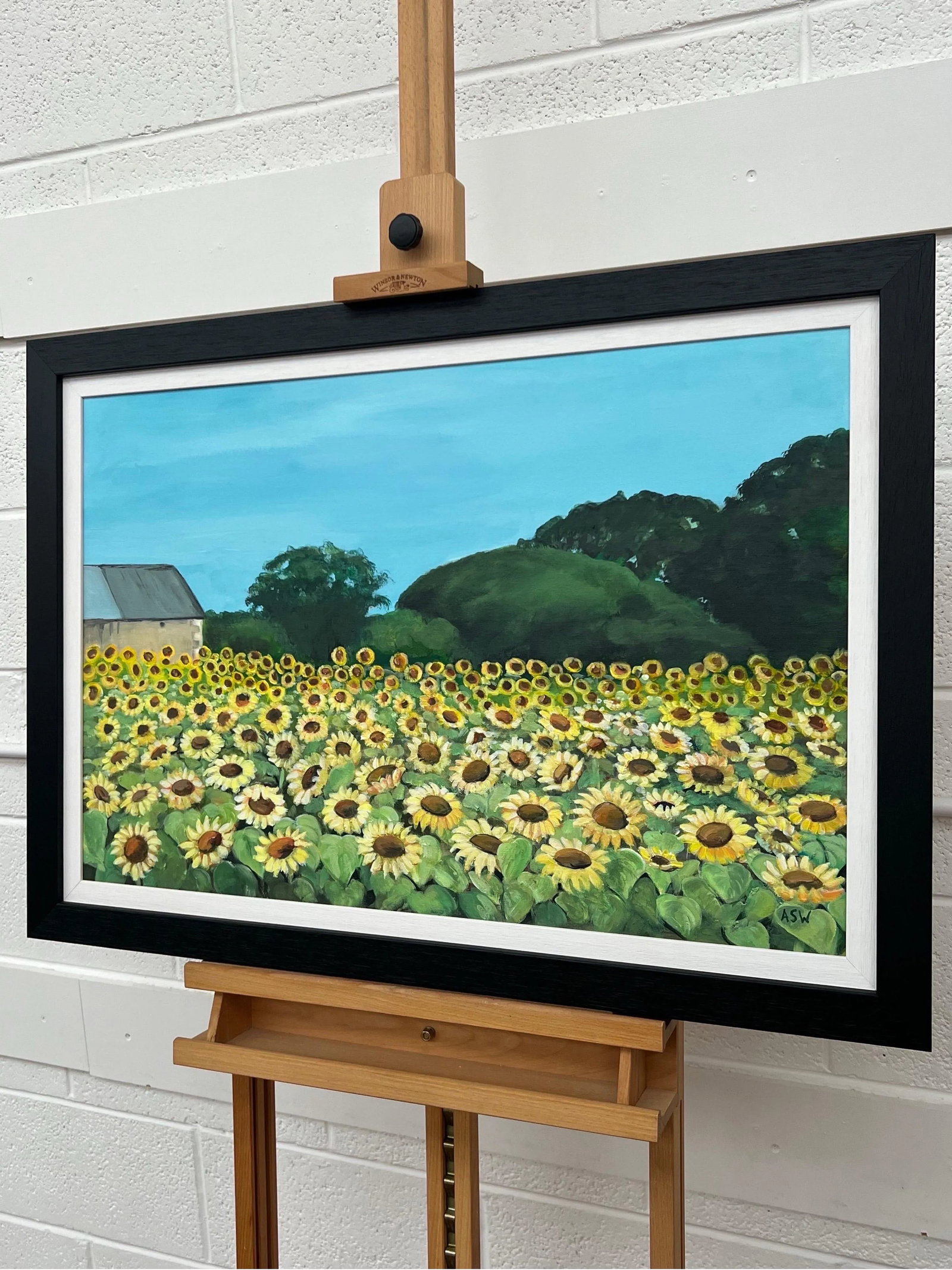 Field of Sunflowers in Summertime in France II by Contemporary British Artist - 12