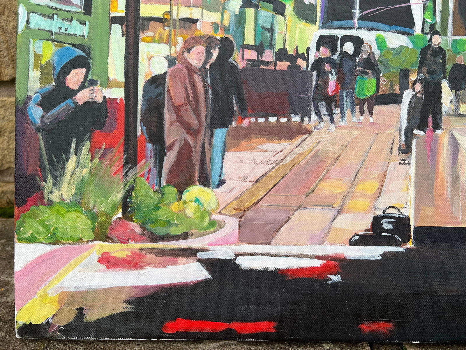 Angela Wakefield, Skate Boarder Times Square New York City after the Rain by British Urban Artist, 2 - 5