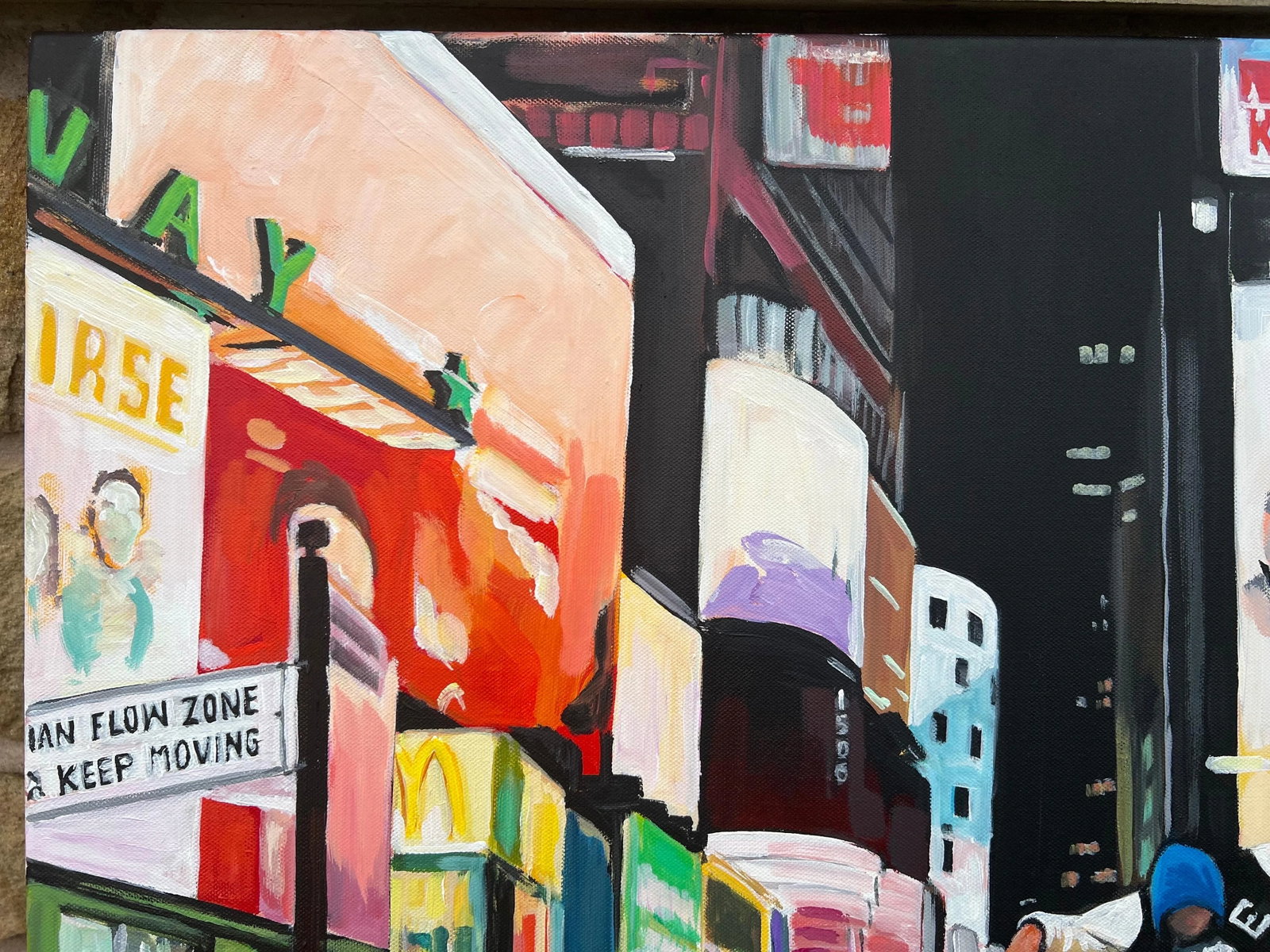 Angela Wakefield, Skate Boarder Times Square New York City after the Rain by British Urban Artist, 2 - 6
