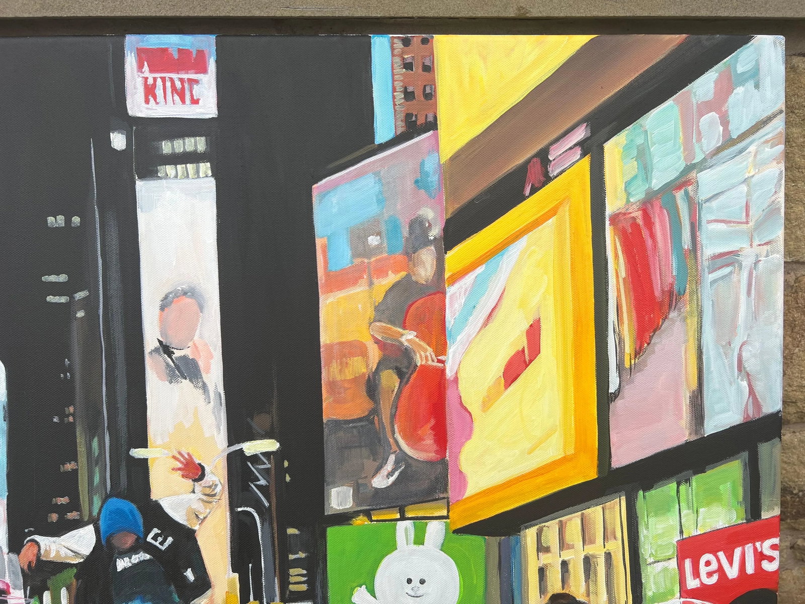 Angela Wakefield, Skate Boarder Times Square New York City after the Rain by British Urban Artist, 2 - 7