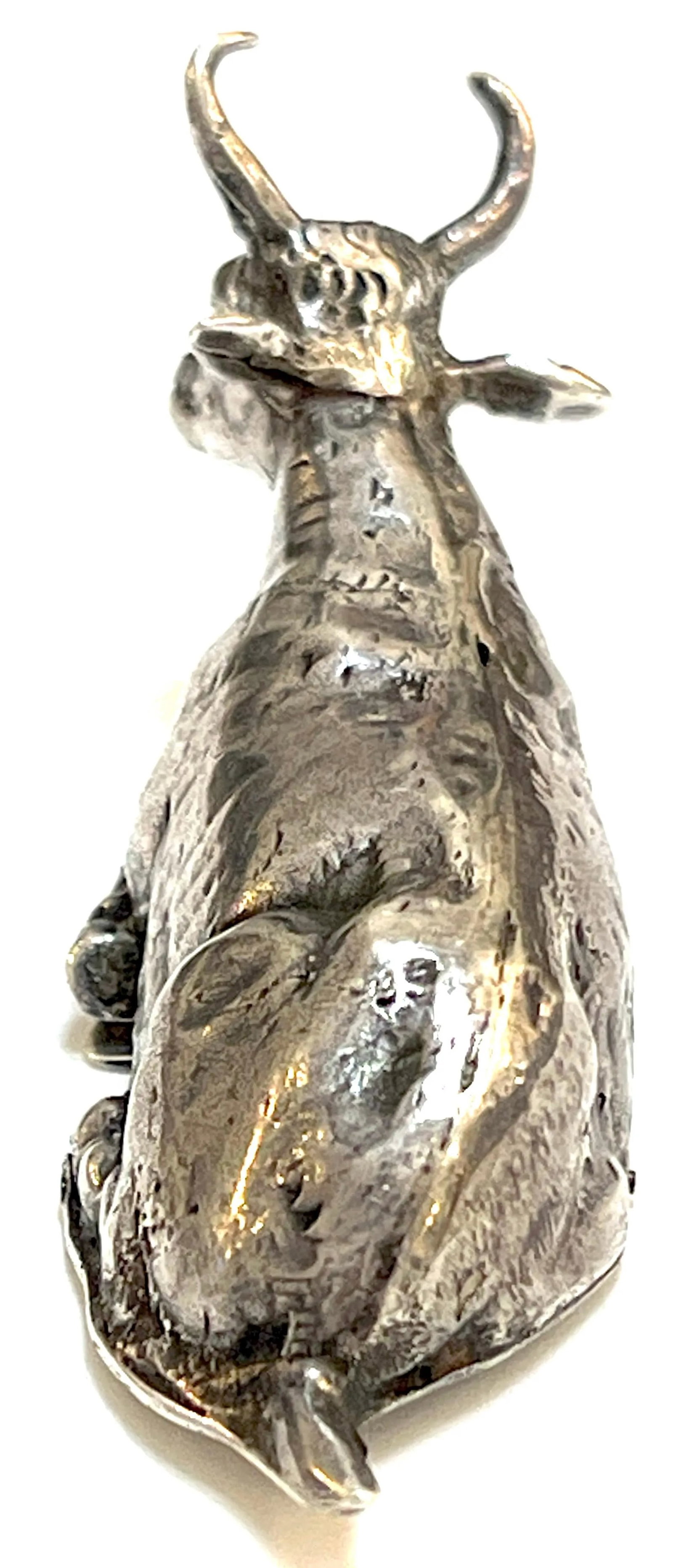 19th Century English Sterling Steer Snuff Box, London 1862 - 10