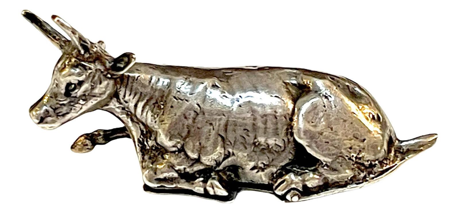 19th Century English Sterling Steer Snuff Box, London 1862