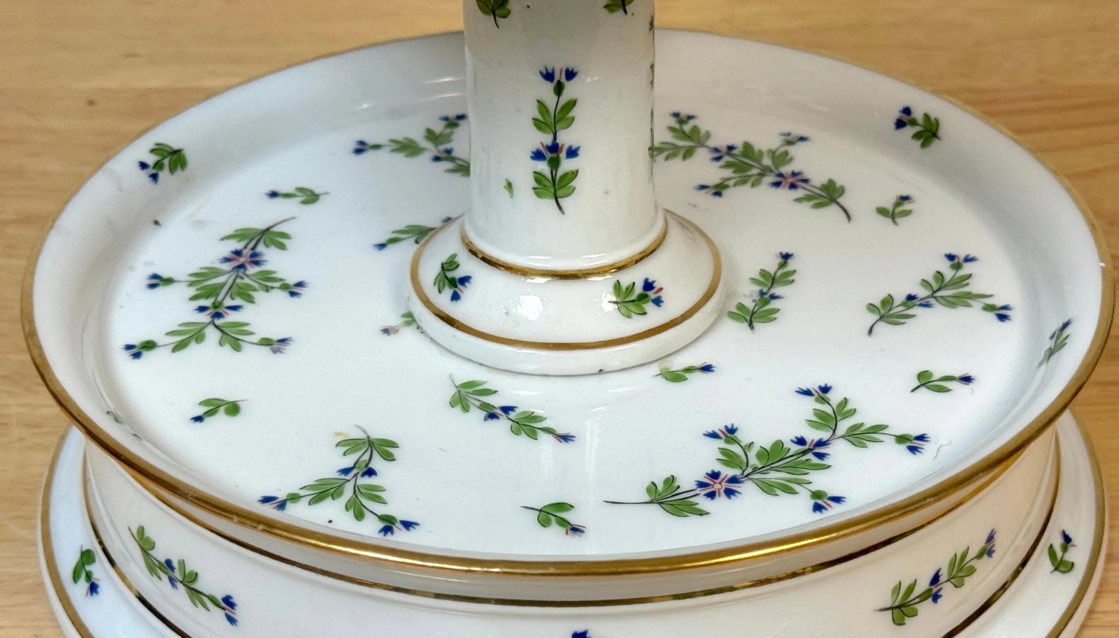 Old Paris Porcelain & Gilt Bronze 'Forget Me Not' Four Tiered Compote/Tazza - 11