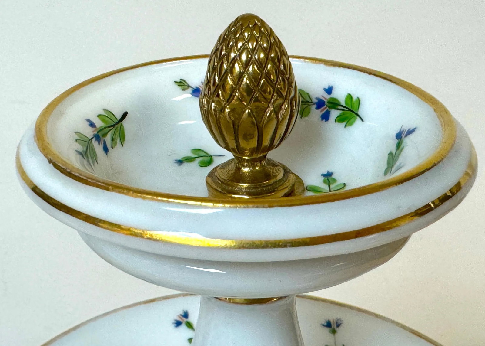Old Paris Porcelain & Gilt Bronze 'Forget Me Not' Four Tiered Compote/Tazza - 3