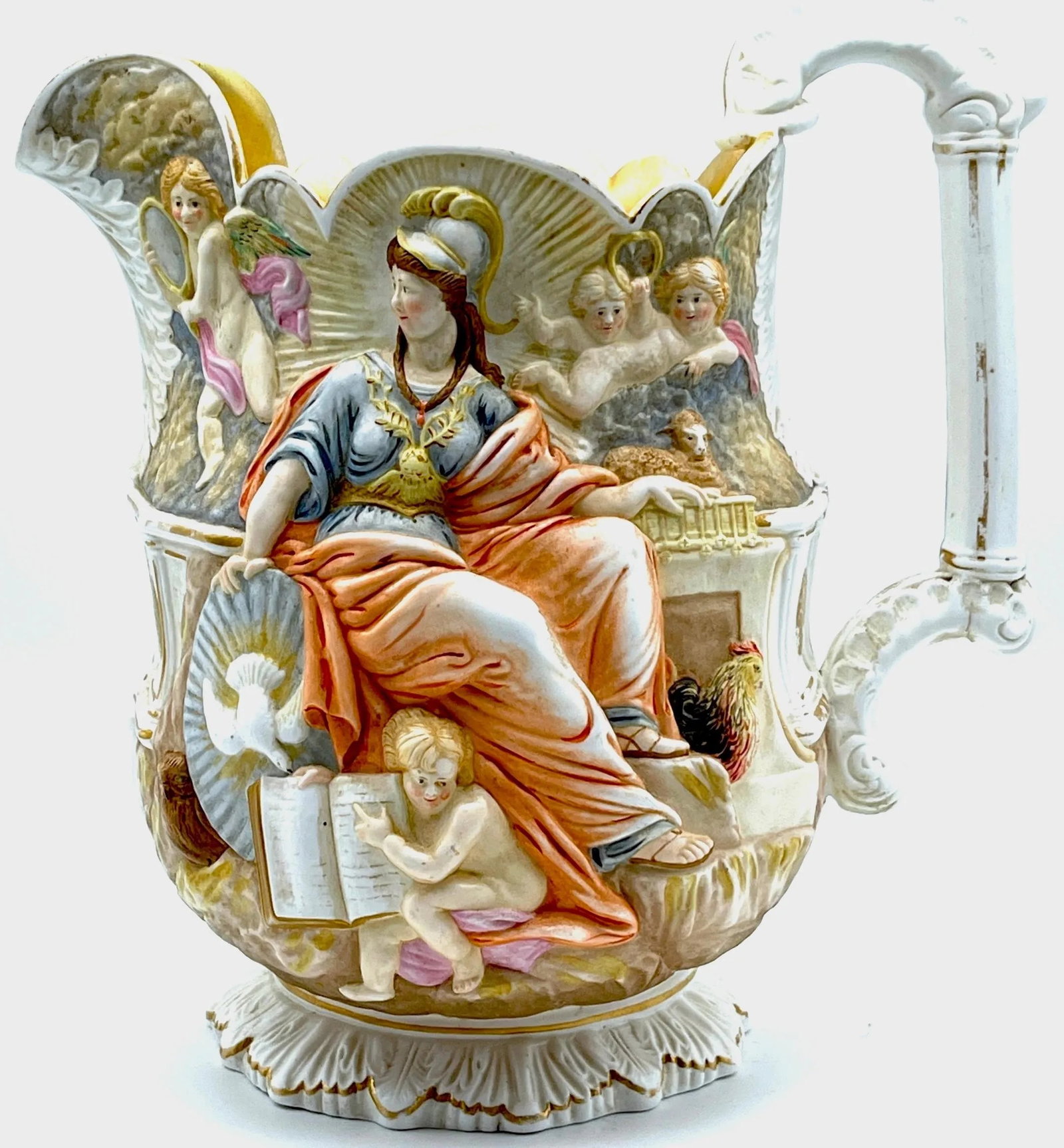 1851 Great Exhibition 'Wisdom and Providence' Pitcher by Samuel Alcock - 5