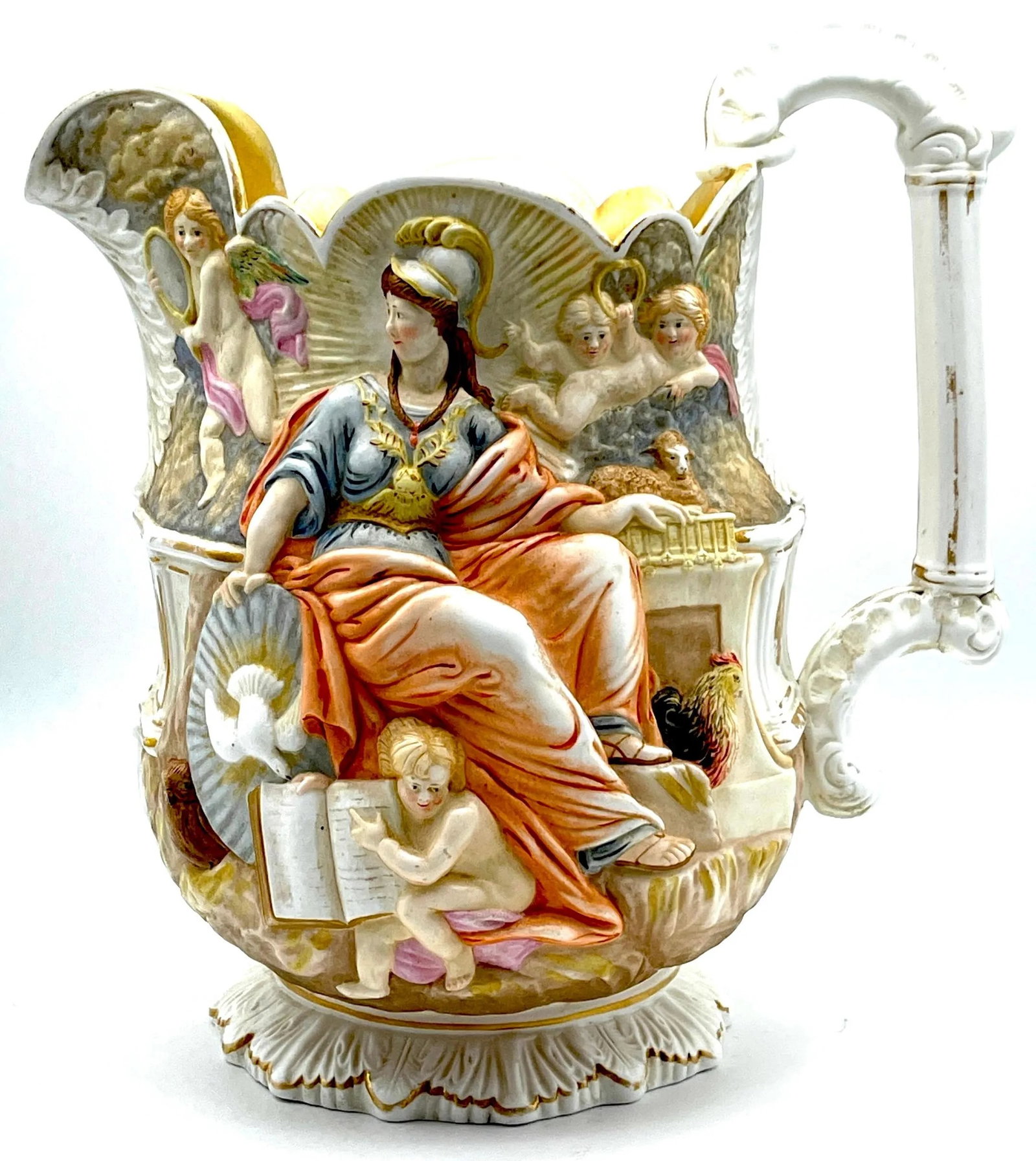 1851 Great Exhibition 'Wisdom and Providence' Pitcher by Samuel Alcock - 6