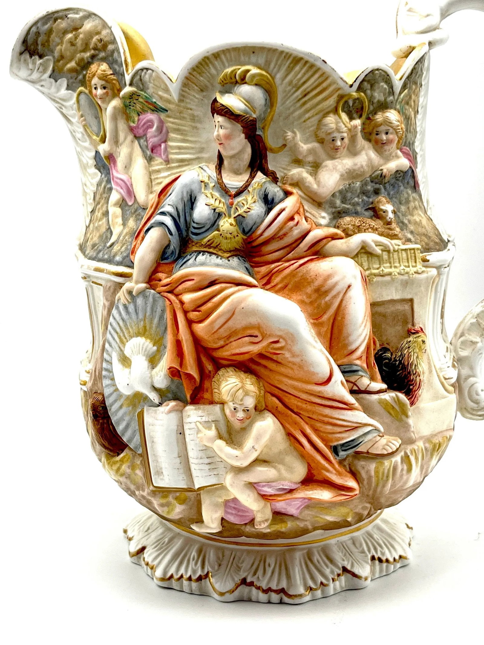 1851 Great Exhibition 'Wisdom and Providence' Pitcher by Samuel Alcock - 7